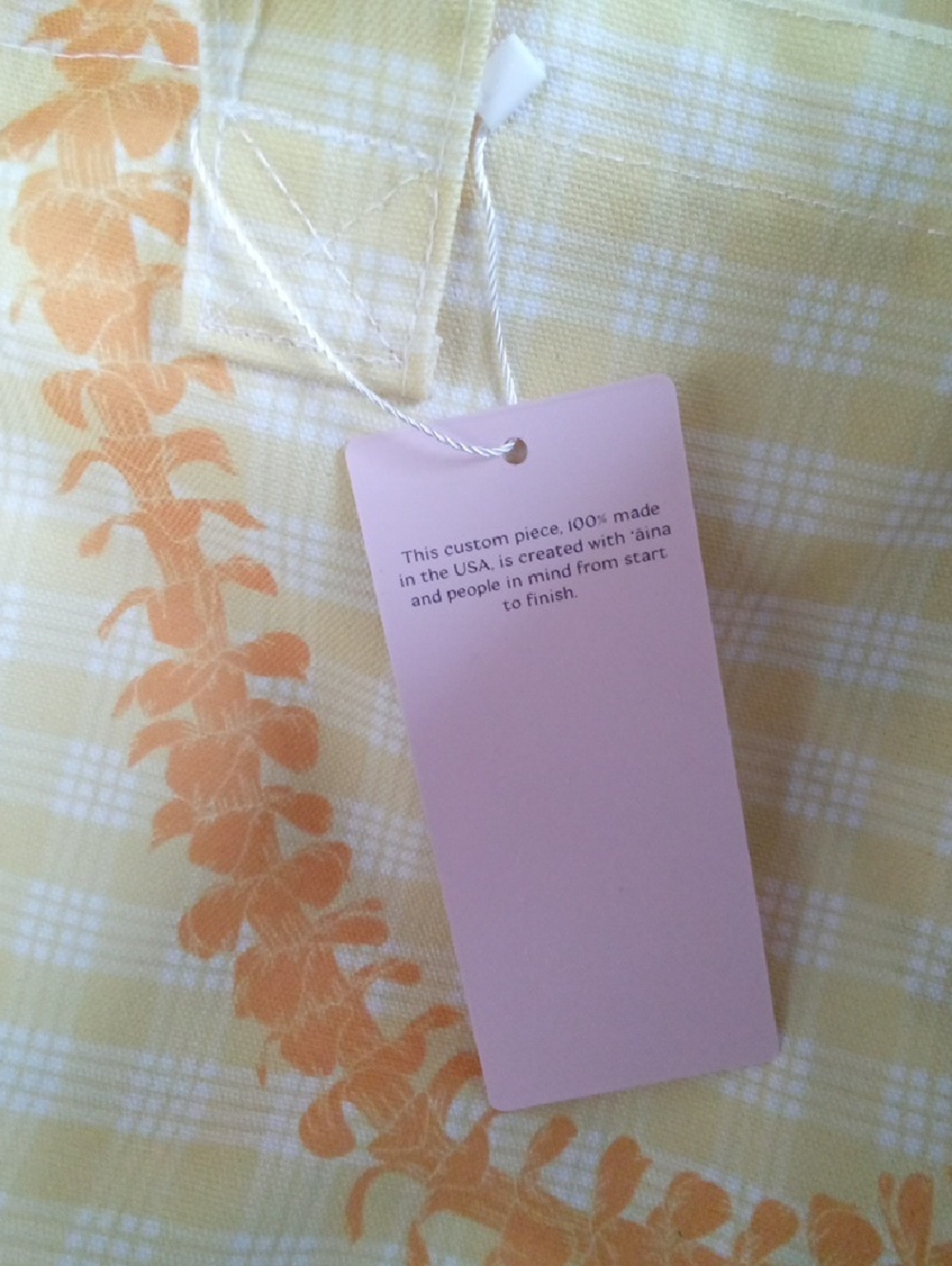 New Mahina Made Puakenikeni Lei Canvas Tote Bag Palaka Yellow MahinaMade - Picture 11 of 15